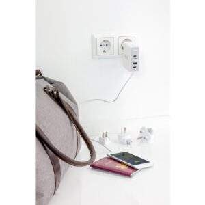 Adapter podróżny, bezprzewodowy power bank 6700 mAh