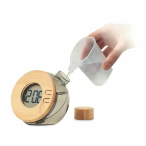 Bambusowy wodny zegar LCD DROPPY LUX