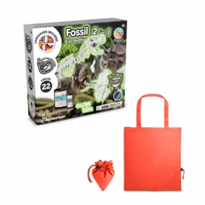 2 in 1 Fossil Excavation Kit V. Gra edukacyjna dostarczany ze składaną torbą prezentową 190T
