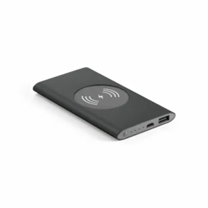 CASSINI. Power bank 4.000 mAh z bezprzewodową ładowarką 5W z aluminium pochodzącego z recyklingu (100% rAL)