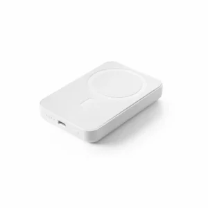 AMPERE 5. Magnetyczny power bank 5 000 mAh z superszybką ładowarką bezprzewodową 15 W wykonany w ABS pochodzącego z recyklingu (100% rABS)