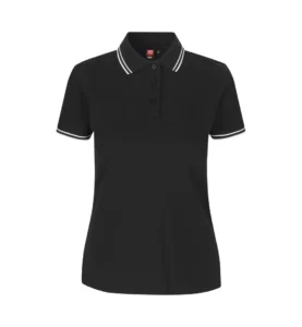 Kontrastowa koszulka polo | stretch | damska