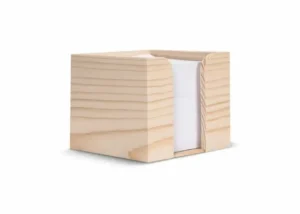Blok 10x10x8.5cm FSC w drewnianym pudełku kostkowym