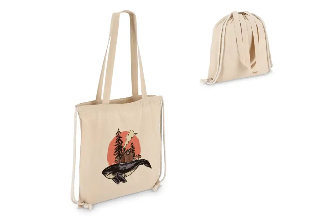 Bawełniana torba ze sznurkiem OEKO-TEX® 38 x 42 cm 140 g/m²